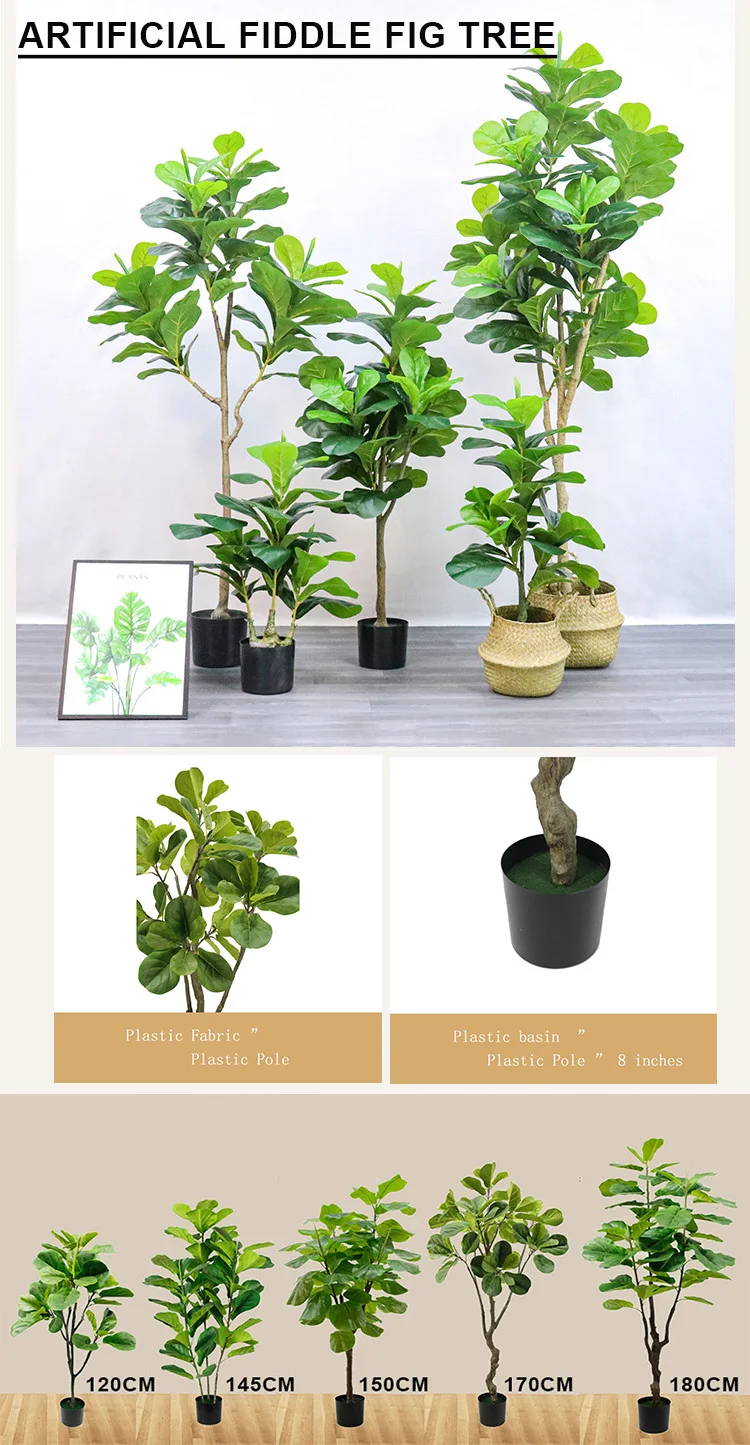 Custom Fake Green Monstera Bonsai Plastic Areca Palm Faux Olive Plants Artificial Trees For