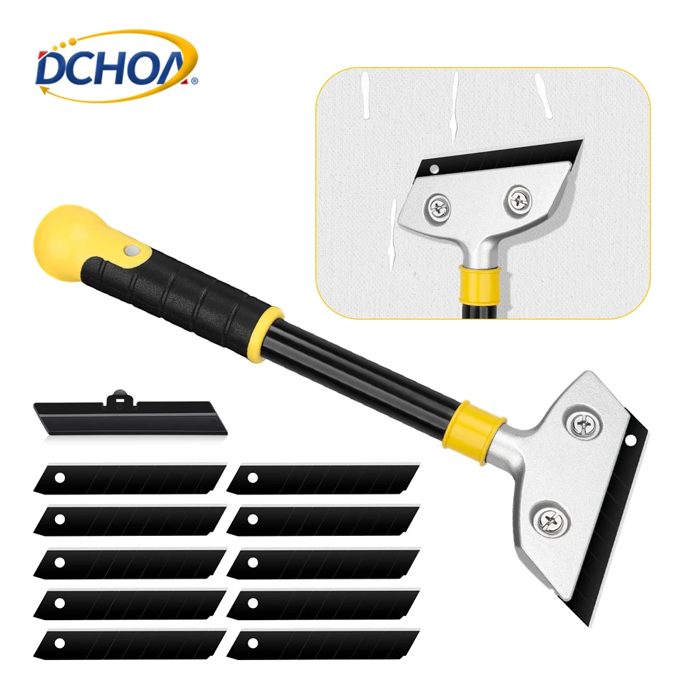 Dchoa Window Glass Razor Cleaning Blade Scraper With 10pcs Extra Metal