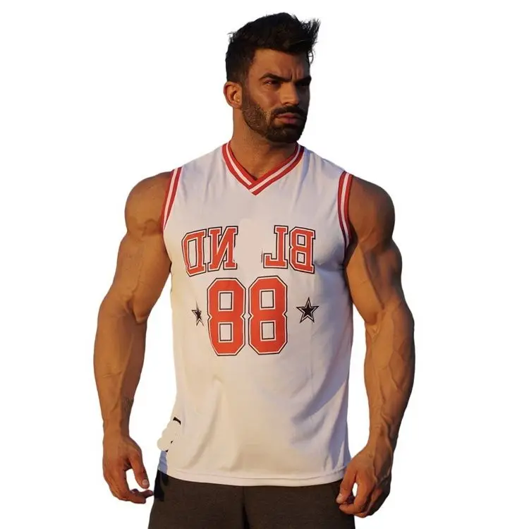 Fashion Men Basketball Jersey GYM Clothing Quick-drying Sport Running Vests  Adult Sleeveless Basketball Shirt