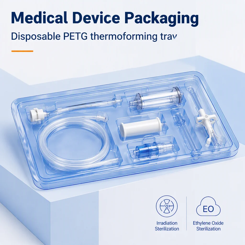 Customized Plastic Tray Sterile Packaging Tray Vacuum Formed Tray for Medical Instrument