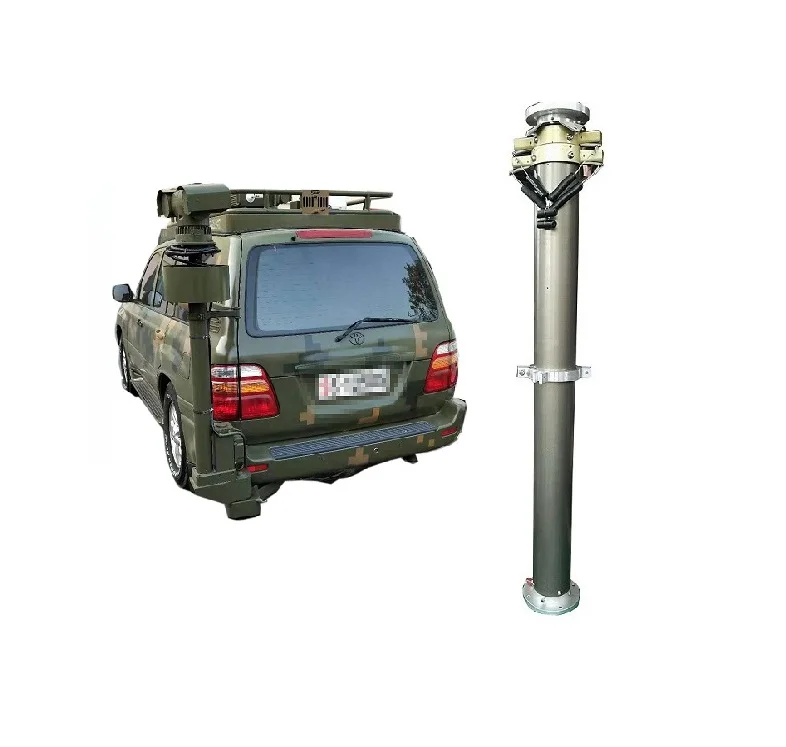 Пневматическая светодиодная телескопическая мачта 5 м 6 для наружных телекоммуникационных осветительных башен