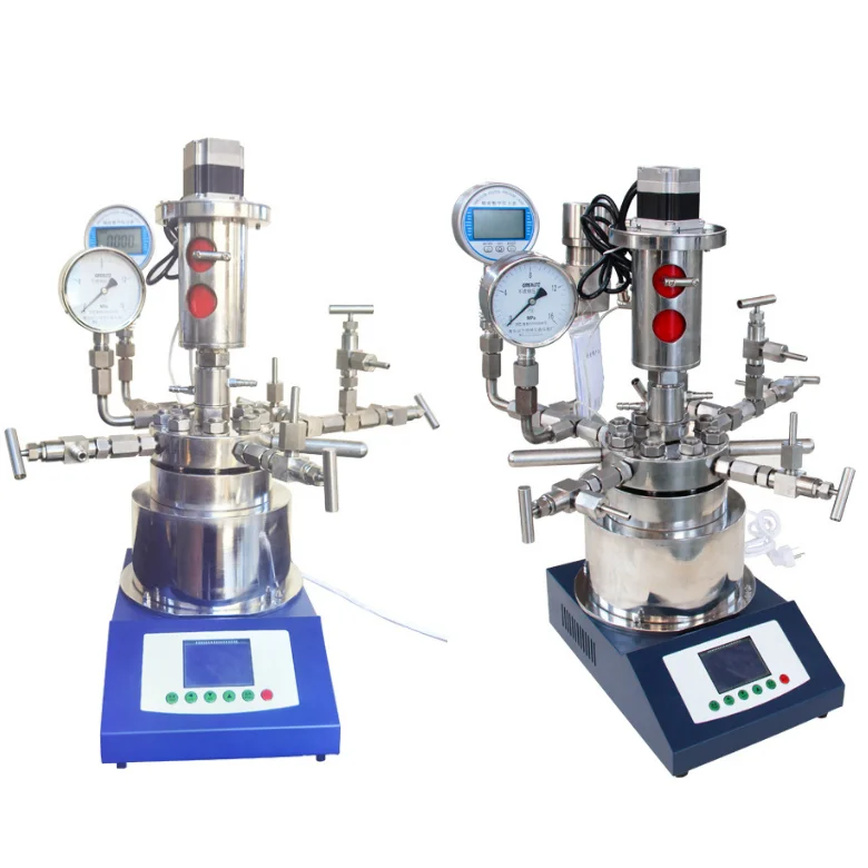 High pressure reactor with electric stirrer, capacity 50 to 500 ml