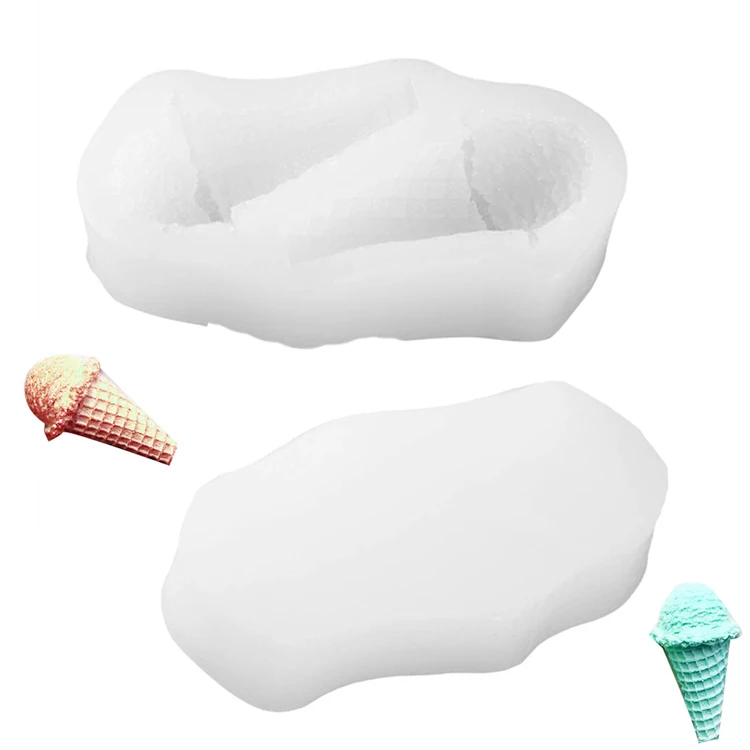 New Product 3D Ice Cream Silicone Mold Miniaturesweets Candy Polymer Clay Resin Jewelry Charms Cabochon Mould