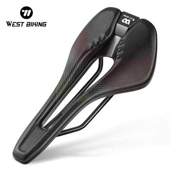 WEST BIKING-Selle de vélo rétro en cuir marron, confortable, siège de vélo de ville, VTT, coussin souple, absorption des chocs  18