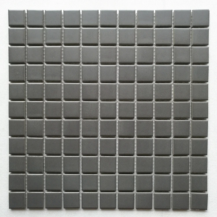 马特深灰色瓷陶瓷马赛克浴室瓷砖 1 x 1 - buy matt dark gray