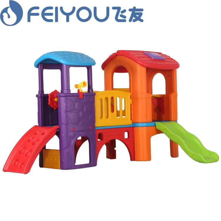 Kid plastic playhouse slide  toys indoor outdoor games funtional LLDPE material products