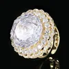 open size Gold white diamond ring