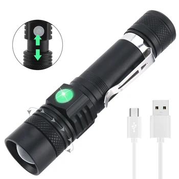 Amazon Top Seller Factory Price High Quality 3 Mode Aluminium 1000lumen Torch 18650 Battery USB Rechargeable Led Flashlight