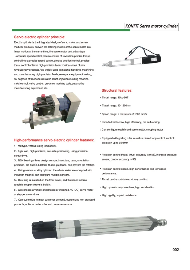 6000n Electric Hydraulic Cylinder With Motor Straight Push Telescopic Piston Electric Cylinders