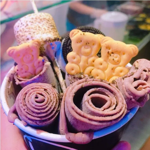 Frozen Ice Cream Roll Machine Fried Roll Ice Cream Machine Fried Ice ...