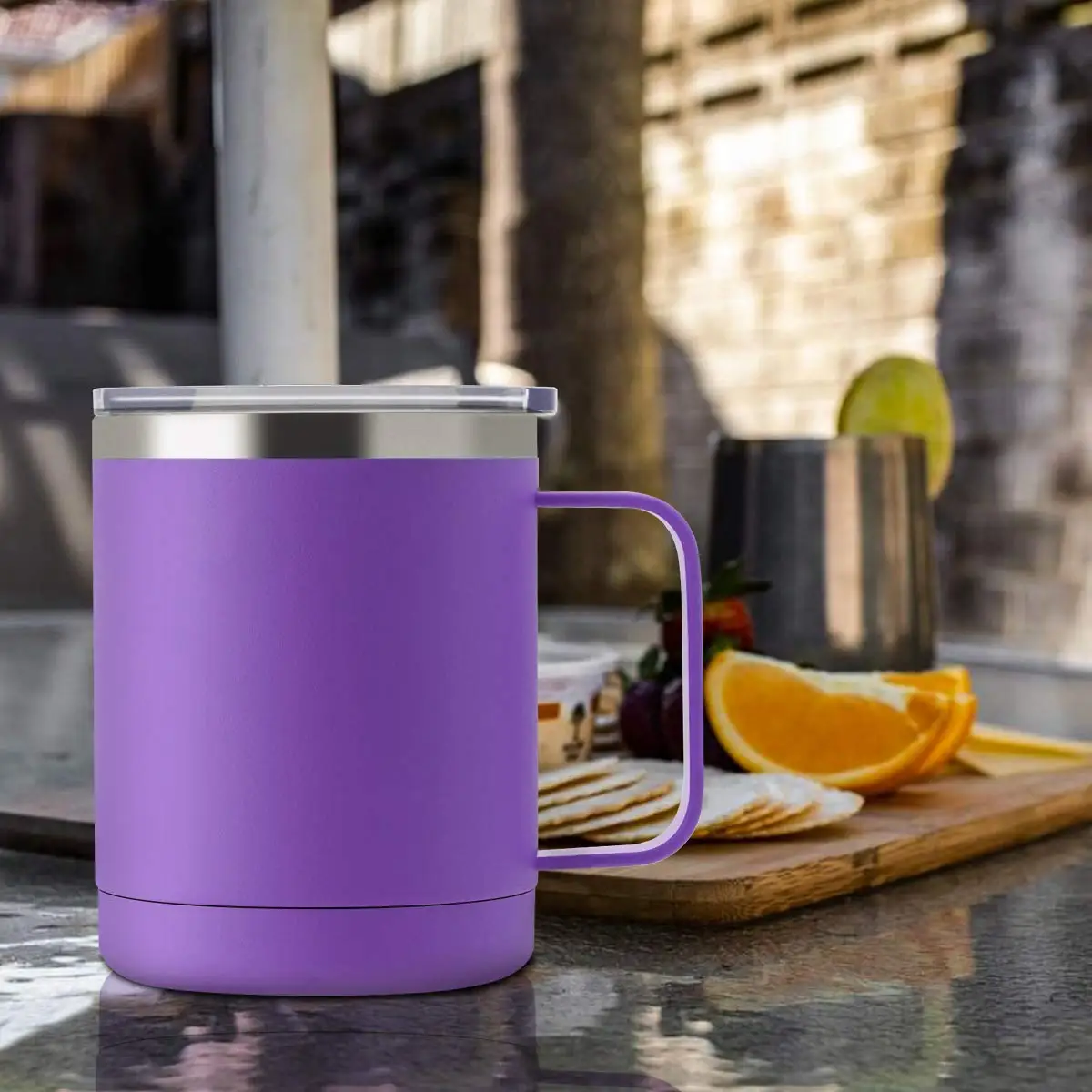 Powder Coated Custom 10oz 14oz Coffee Insulated Stainless Steel Coffee Mugs  With Handle| Alibaba.com