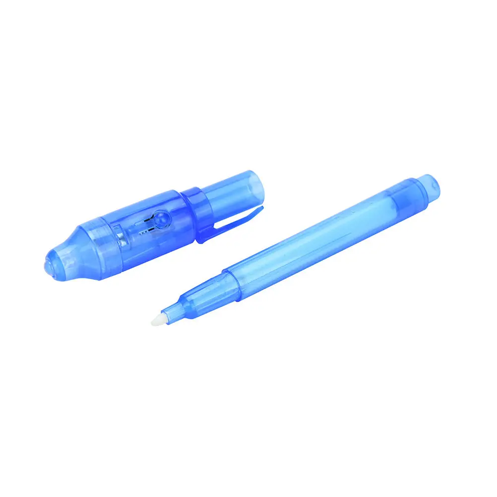 1pc Invisible Ink Pen Uv Black Light Combo 2 In 1 Invisible Ink