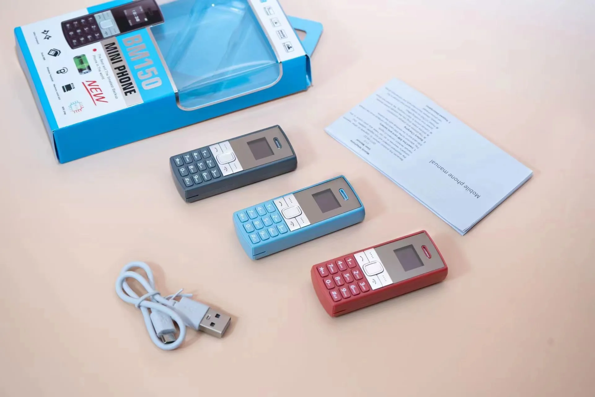 2024  Unlocked Smallest Mobile Phone, BM150 Tiny Mini Mobile