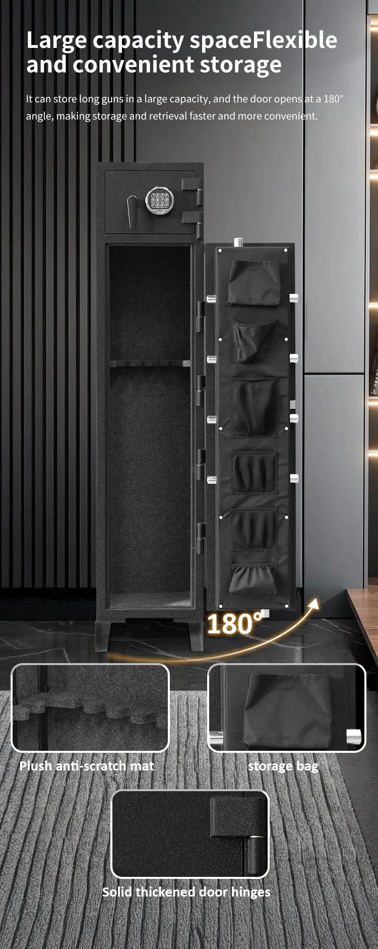 CEQSAFE High Quality Security Electronic Digital Locks  Fireproof Gun Cabinet Safe Box Home Gun Cabinet details