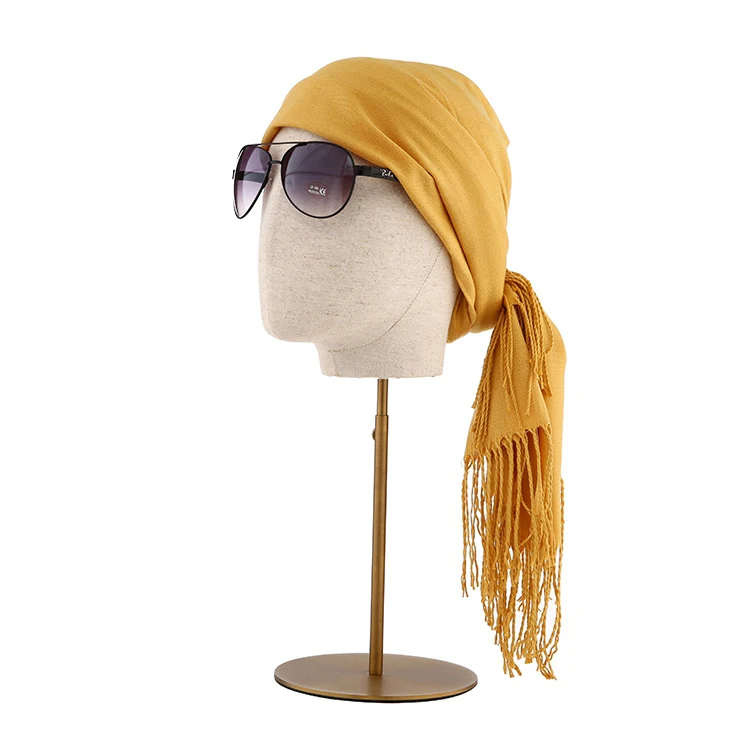Tabletop Wig Display Linen Mannequin Head Hat Display