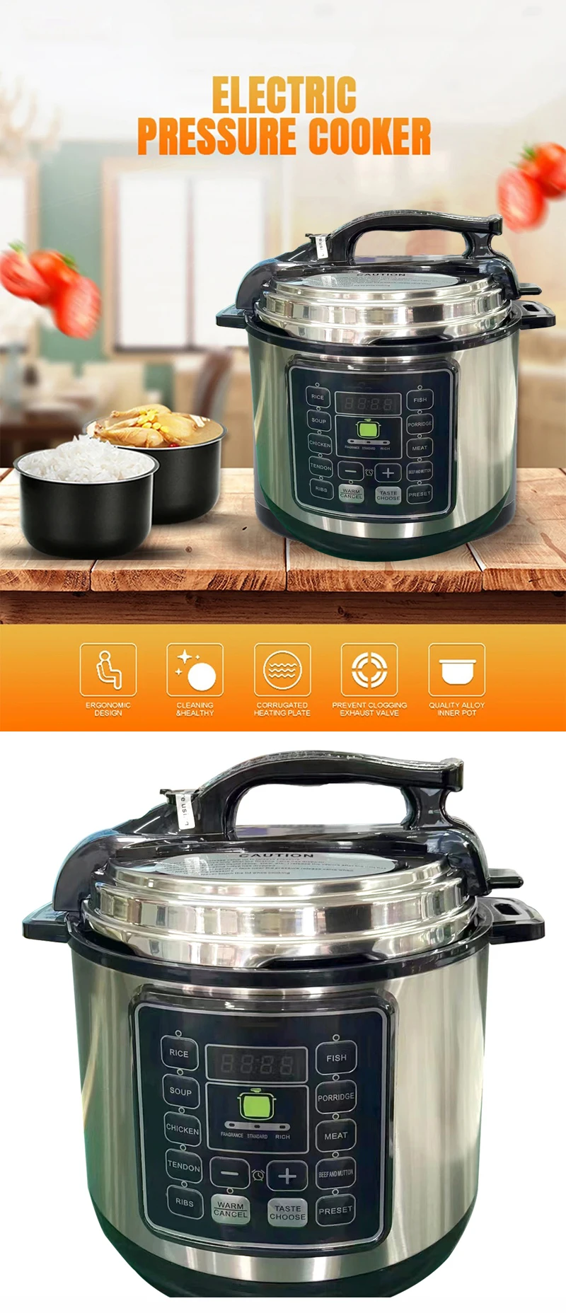 6l Electric Rice Cooker Single Double Layer 220v Multi Cooker Non-stick ...