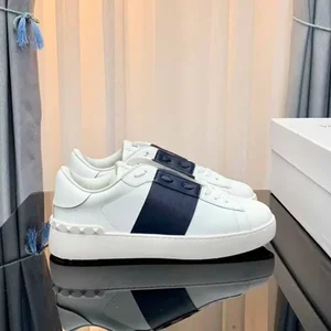 Product Custom Hiking Shoes Fashion Leather Casual Flats with Breathable Mesh Lining White Ladies Running Sport Sneaker