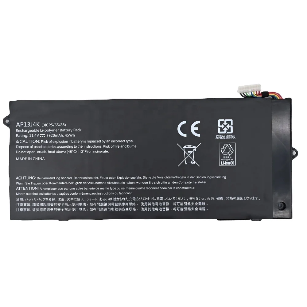Batterie Pour Acer Chromebook C720P, C720, C740 - 11,4V 3720mAh - Compatible AP13J4K, AP13J3K - Garantie 12 Mois