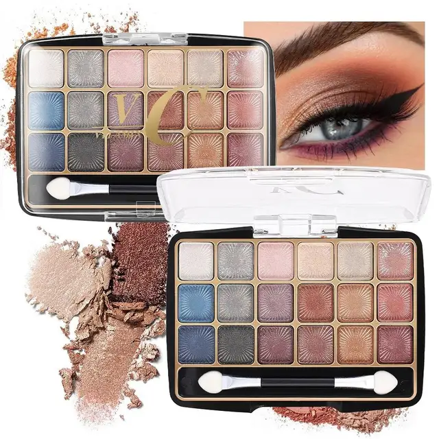18-colors Pearly Matte Eye Shadow Palette High Pigment Fine Pwder Colorful Durable Eye Shadow Plate Lasting Eye Makeup Cosmetic