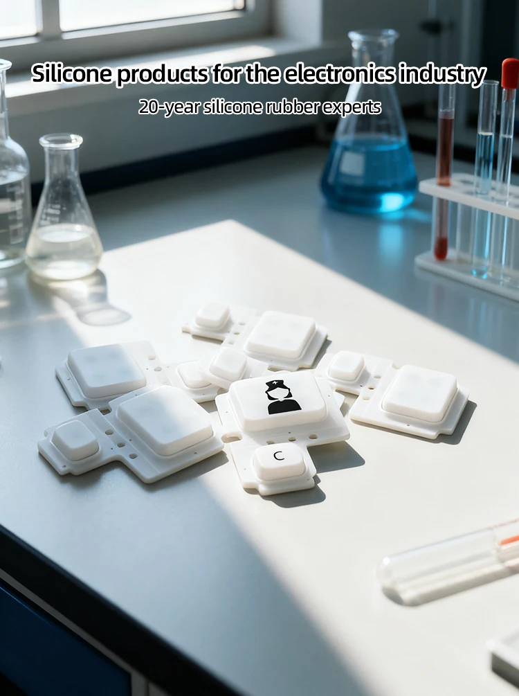 product custom silicone keypad solutions factory direct pricing hardness 30 80 shore backlit options adhesive layers for electronics-0