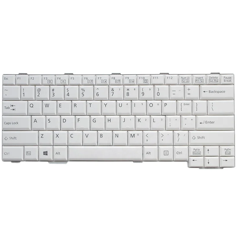 White Laptop Keyboard for Fujitsu Lifebook Series E751, SH761