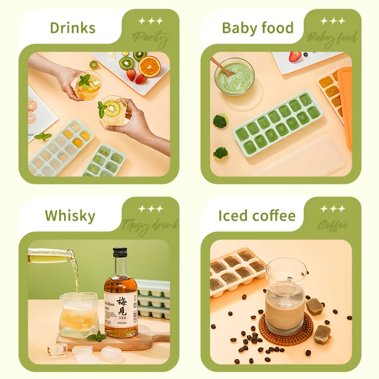 Haixing Hot Selling Ice Making Box With Lid Press Creative Ice Making Mold