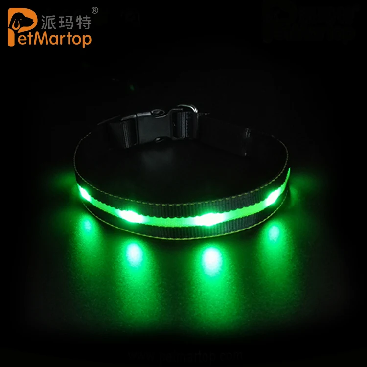 Новое поступление водонепроницаемый мигающий перезаряжаемые загорасветодио дный светодиодный ошейник CE RoHS сертификат