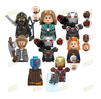 Marvel Characters Captain Robots Cartoon Mini Action Building Block Plastic Doll Toy Thor Mini Figure Assembled Toy