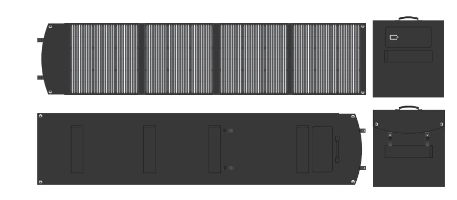200w Portable Solar Panels Foldable Charger for Power Station  