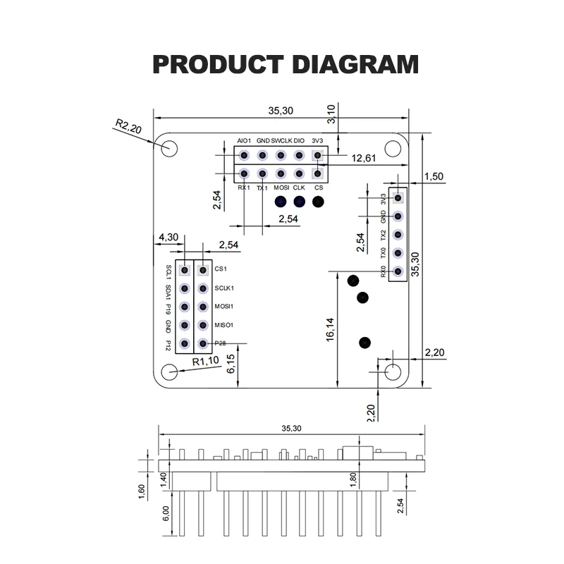 Radar Output Module HLKLD8001B 79ghz Radar Module for High Accuracy Liquid Level Sensing