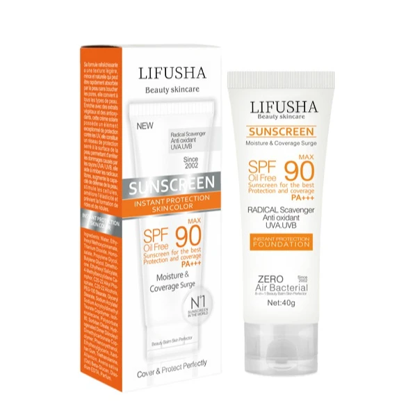 Private label wholesale SPF90+ Sun Cream Sunscreen UVA and UVB Moisturizing and hydrating Skin Care Sunscreen