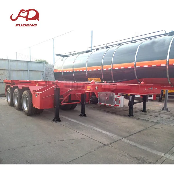 Fudeng Container Trailer 2 or 3 Axle Skeletal Semi Trailer 20ft 40ft Made of Steel Available for Sale in Malaysia