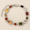 Bracciale in zirconi color argento