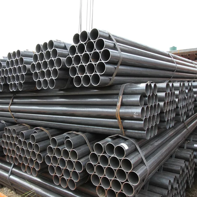 ERW Iron Black Carbon Steel Pipe 6m Length Hot Rolled Surface API Compliant Structure JIS Certified Punching Welded Steel Pipes