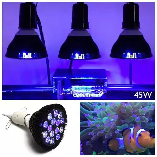E27 15w Full Spectrum Led Aquarium Lamp For Reef Tank Fish Tank