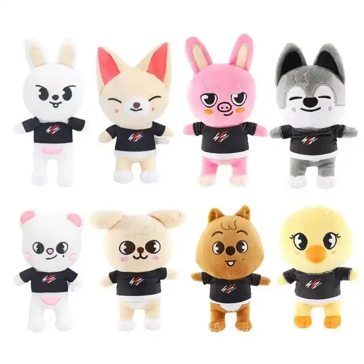 20cm Cartoon Stray Kids Skzoo Leeknow Wuggy Plush Figure Toys Stuffed ...