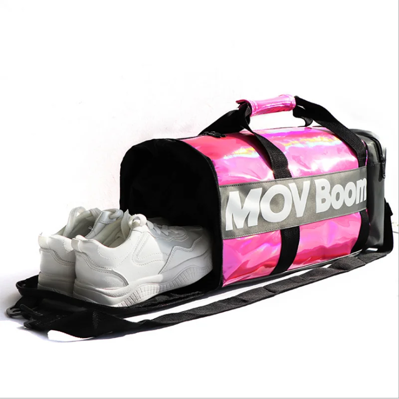 Custom Letter Big Spinnanight Bags With Divided for Women Hot Selling Overnight Hoe Travel Bag With Shoe Compartment for Ladies