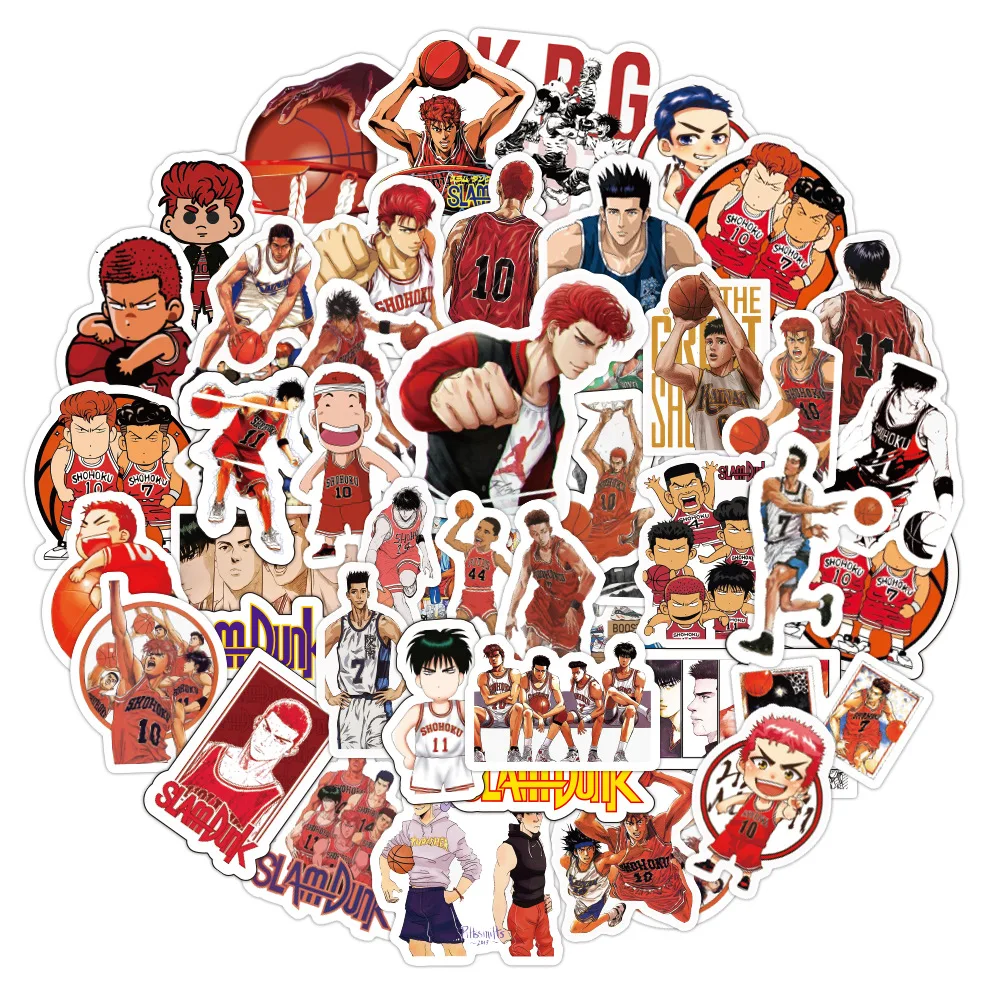 Anime Slam Dunk Stickers - 100pcs Graffiti for Cars & Laptops