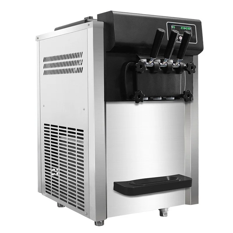 Commercial Soft Serve Ice Cream Making Machine Intelligent Automatic Stain Steel Table Top Ice