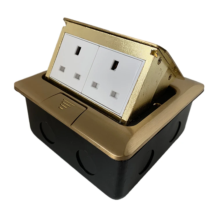 Modern Concealed Floor Socket Bs Standard Floor Electrical Outlet 6pin Socket Floor Socket