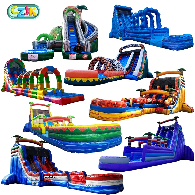 Waterslide Pool Commercial Inflatable Water Slide for Kid Big Cheap Bounce House Jumper Bouncy Jump Castle Bouncer Adult Large