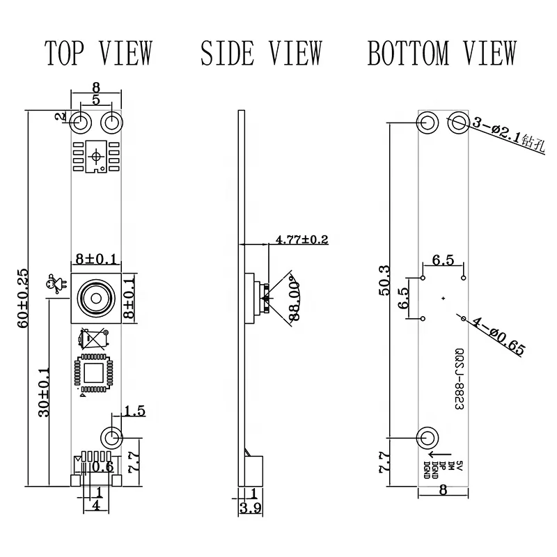 
best-selling VGA GC0308 vein recognition IR camera module 