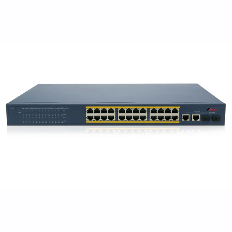 Point Volp KNTECH Unmanaged Ethernet Switch - 24 Port Poe Voip Solution
