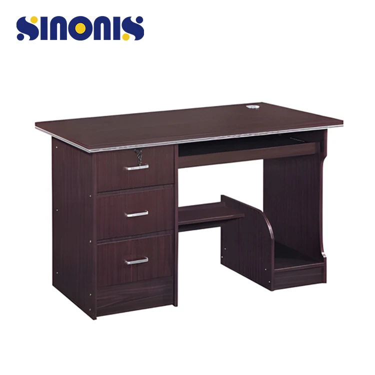 Sinonis Manufacturer Popular Computer Office Table Drawers Office Furniture Desk with 3 Drawer Office Table