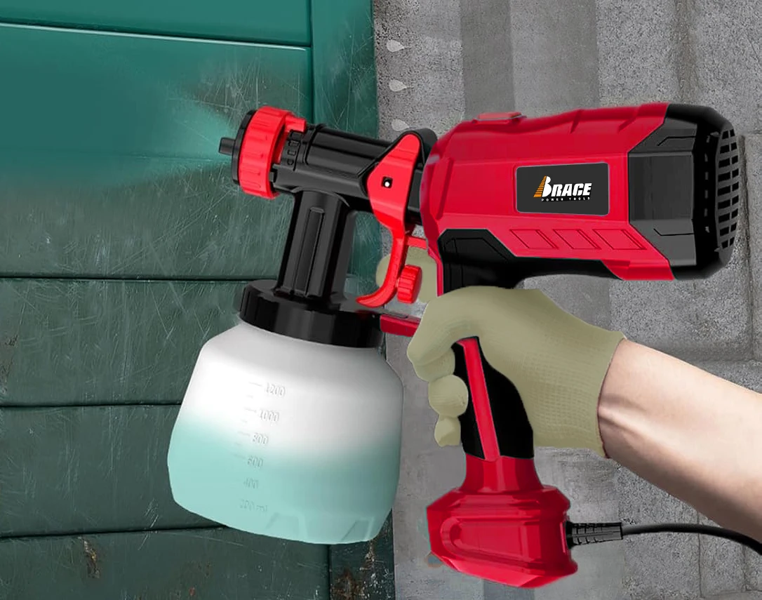 600W 1200ml HVLP  Household Portable Handheld Electric Paint Sprayer Spray Gun 220V Industrial Application