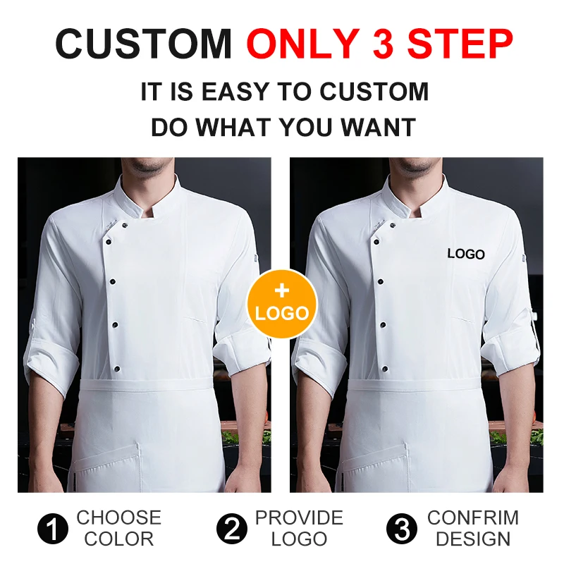 Subway Restaurant Cooking Uniform Chef Jacket Club Japanese Chef Coat V  Neck Kitchen Custom Logo Design Sous Chefs Uniform