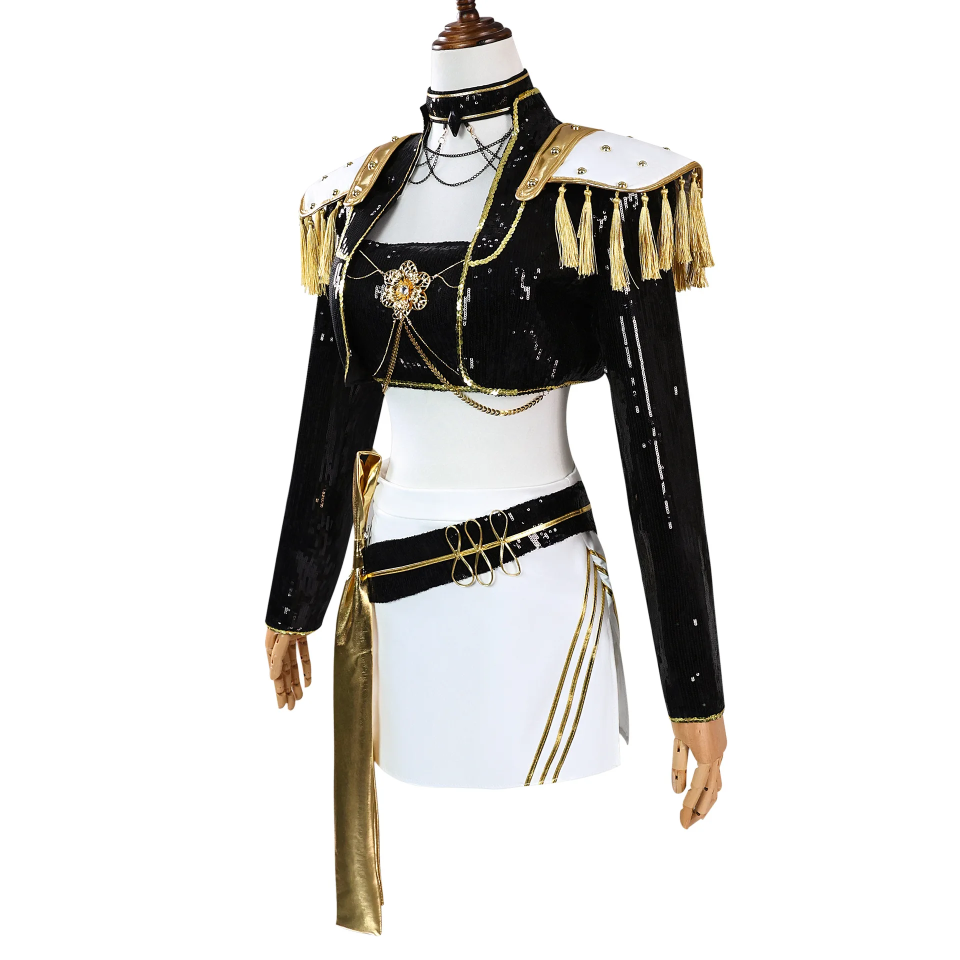K-Pop: Kpop Killer - Cosplay Kostüm Oberteil und Hose mit Armverzierung K-Pop: Kpop Killer - Cosplay Kostüm Oberteil und Hose mit Armverzierung