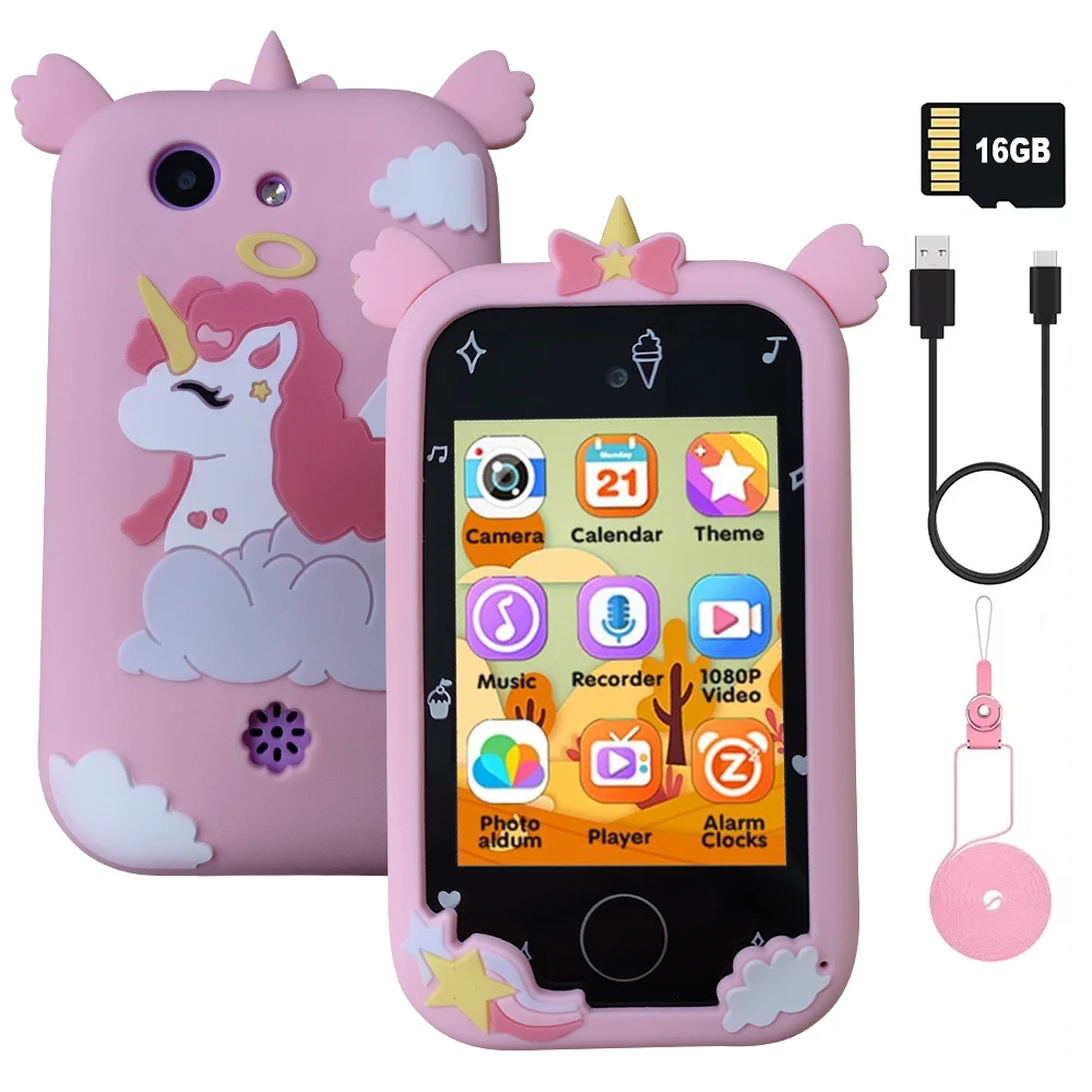 4G Telefono Bambini Con Doppia Fotocamera 0,3 MP - Touch Screen 2,8 Pollici, Bluetooth, MP3, Giocattolo Educativo Per 3-9 Anni - 3