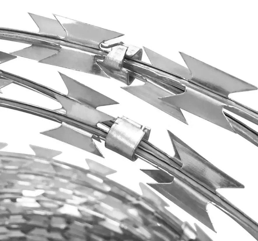 Barbed Wire Hot Selling Low Price Concertina BTO-22 Type Razor Barbed Wire