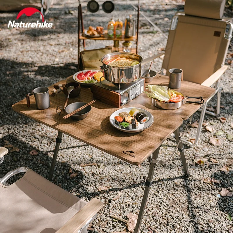 Mesa plegable elevable Naturehike Nest Creek para exteriores, de aleación de aluminio ultraligera y ajustable en altura